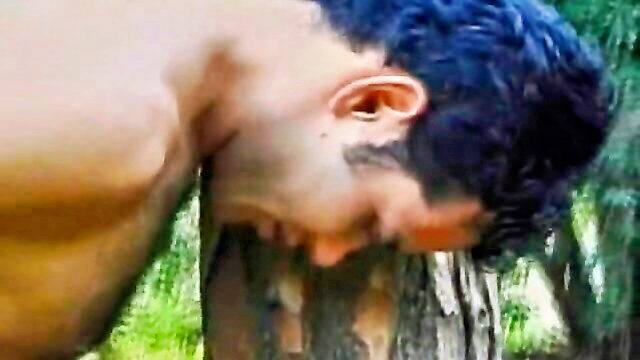 blowjob, tall, young - outdoor anal sex with tall young trans