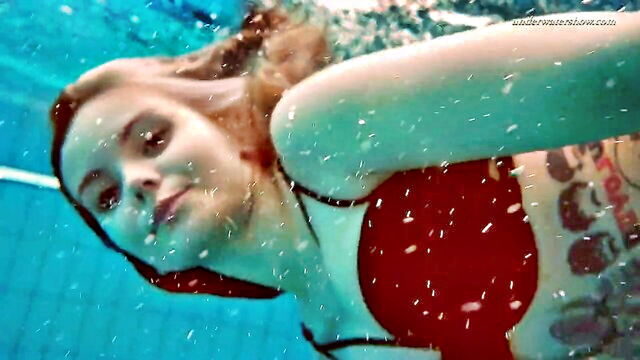 underwater teen bra show