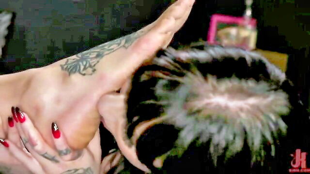 Casey Kisses, Charlotte Sartre - foot fetish with casey kisses TS Pussy Hunters