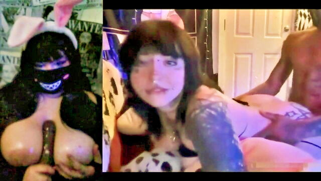 natural tits, big tits, bbw - punk mom bbc toy play