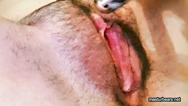 vibrator, masturbation, hairy - vibrator pussy masturbation