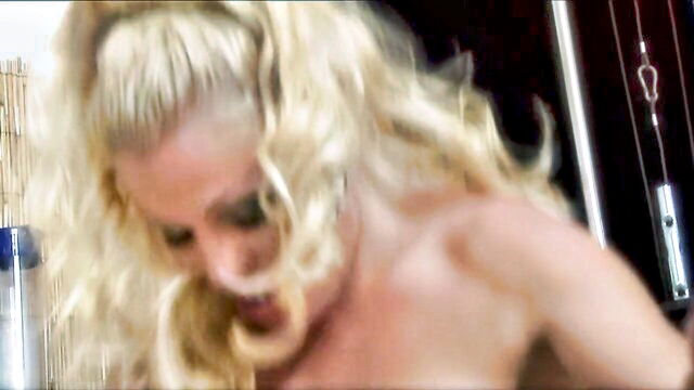 hot blonde babe fucks hard