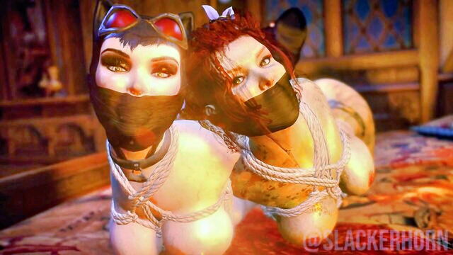 kyra (fortnite), king boo (super mario), gamora (guardians of the galaxy) - hogtied poison ivy catwoman