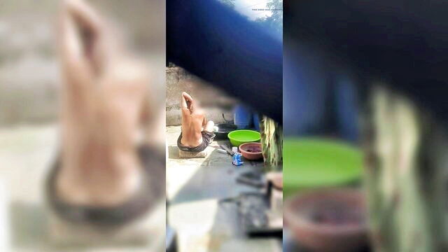 desi stepsister bathroom action