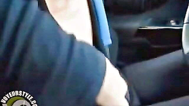 female, driver, car - hand job orgasm over the wheel