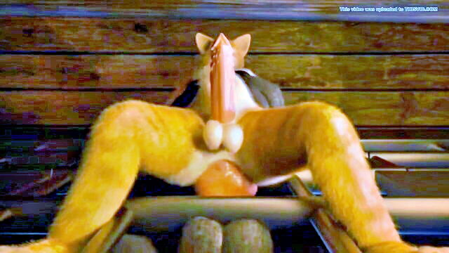 muscle, big cock, animation - puss and werewolf prison sex