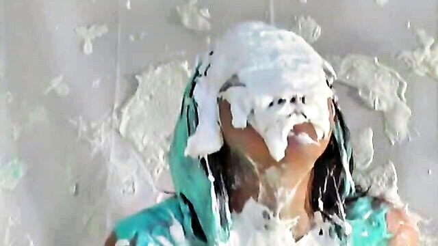 wam, pie in the face, slime - asian pied slime show