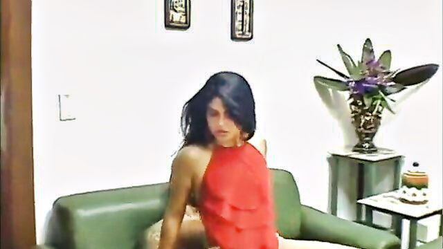 couch, brunette, living room - deep dicking sassy brunette