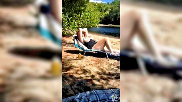fat, sunbathes, mature - fat mature sunbathing big melons