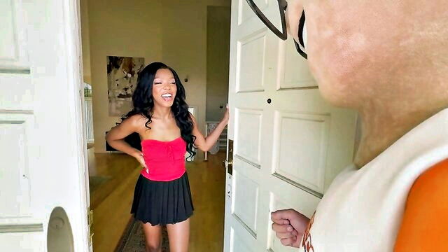 blowjob, big cock, ebony - munro blaxxx vagina tryout