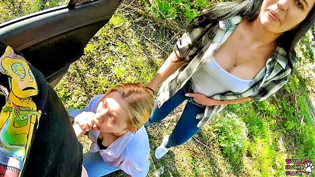 amateur, blowjob, tits - amateur girlfriend loses rock paper scissors game and gives blowjob to stranger