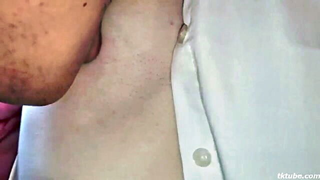 asian, amateur, japanese - amateur 18 year old gives a blowjob before riding in cowgirl position