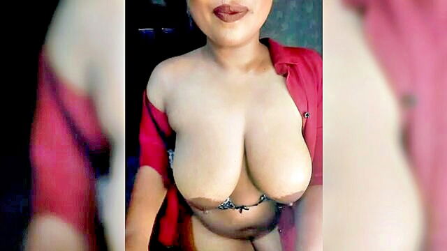 indian milf with large breasts gets naughty with toys : Horny MILF