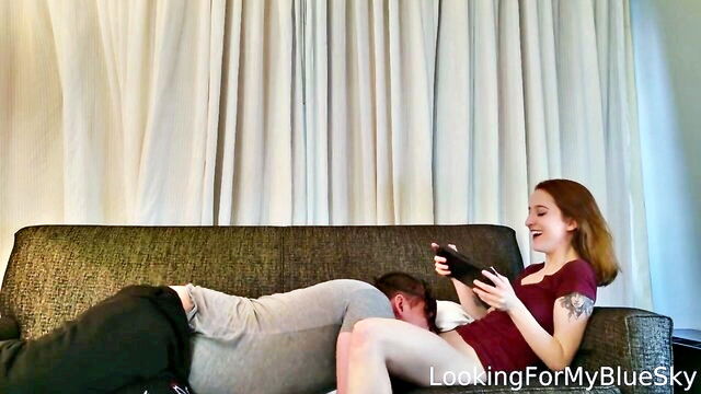 home made, in blue, blowjob - passionate homemade blowjob