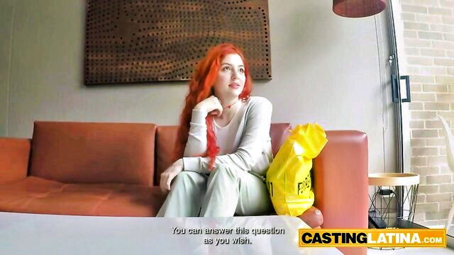 amateur, casting, latina - inked latina redhead deepthroat