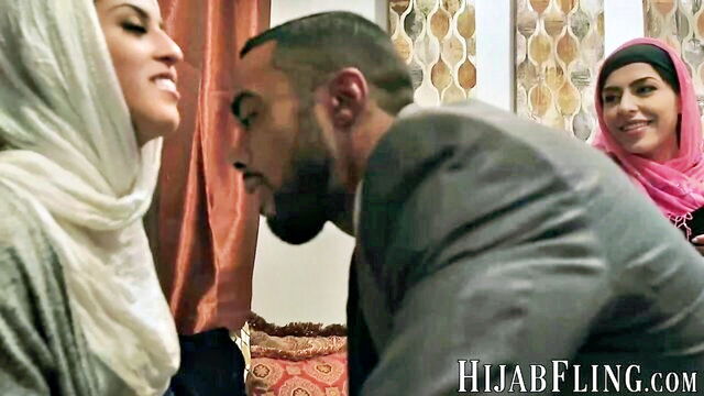 audrey royal, sophia leone, monica sage - hijab bbc foursome