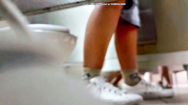 over toilet, milf pee, mall - mall pee sex