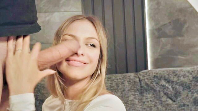 blonde, blowjob, handjob - blonde fucks huge cock