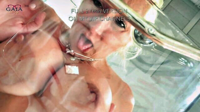 Gaia On Top - glass chair piss fuck moan