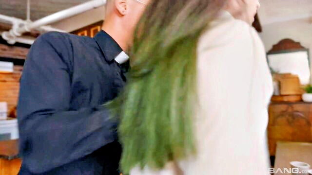 old and young, blowjob, college girl - old man fucked ella june
