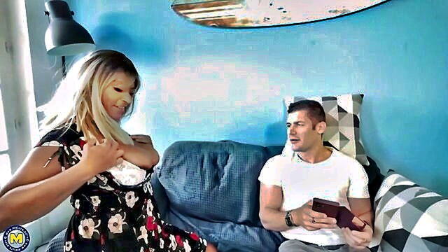 milf with big tits stessy gets spooned and blown