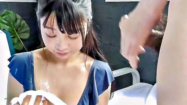 handjob, japanese, amateur - amateur japanese blowjob and handjob combo