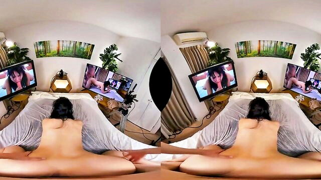 vr porn, pov porn, japanese - rough sex with naughty brunette