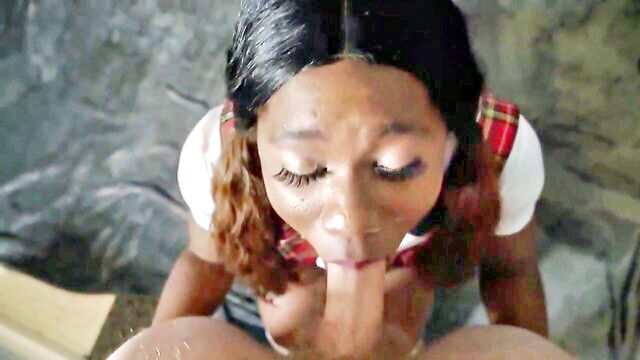 cute ebony, gets fucked, ts fuck - cute ebony schoolgirl sex