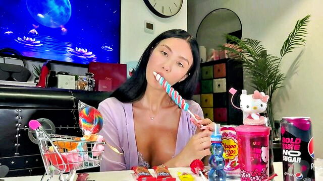 asian, asmr, beautiful - meilee asmr lollipop