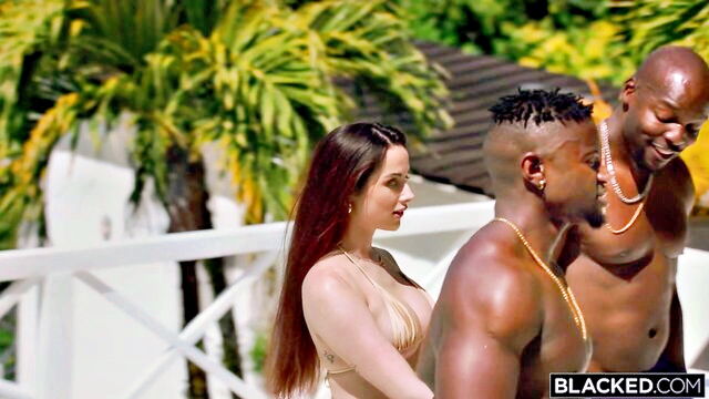 threesome, hardcore, blowjob - audrey reid blacked