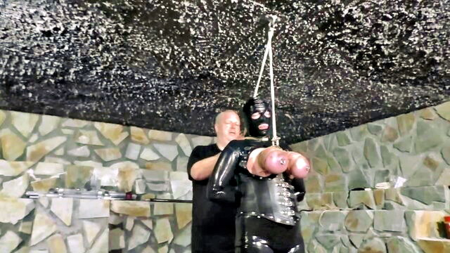 pain, bondage, torture academy - academy breast whipping