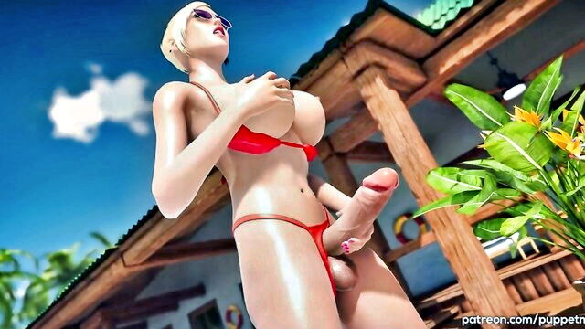 hardcore, blowjob, monster hentai games - vacation anal threesome