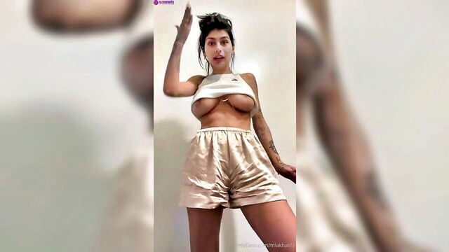 Mia Khalifa - mia khalifa morning striptease