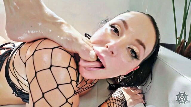 milf, big tits, all sex - angela white oil anal