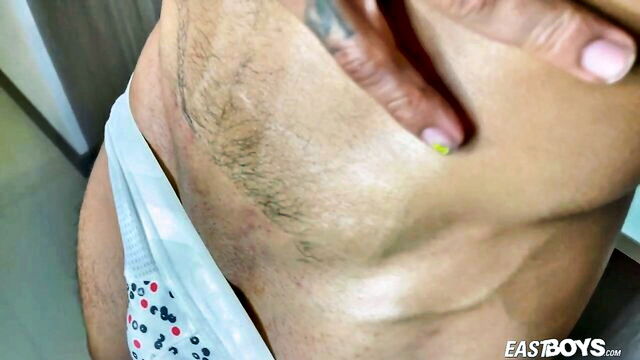 str8, massive, bait - latino twink oil striptease