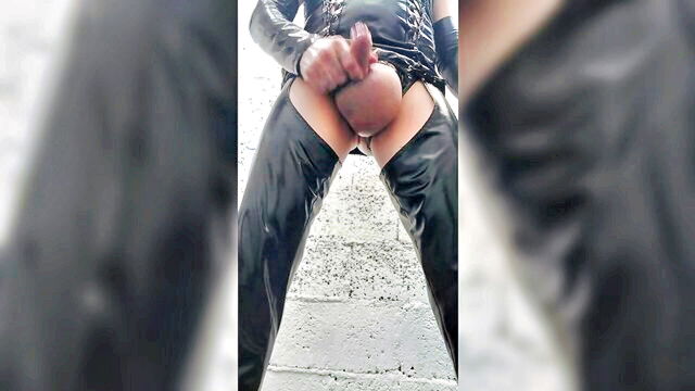 Amantes de la ropa de cuero - gay ass swallow