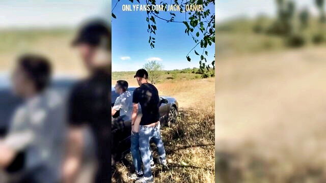 1jackdaniel - man and girl jizm outdoor