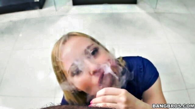 kate england - kate england smokes monster cock