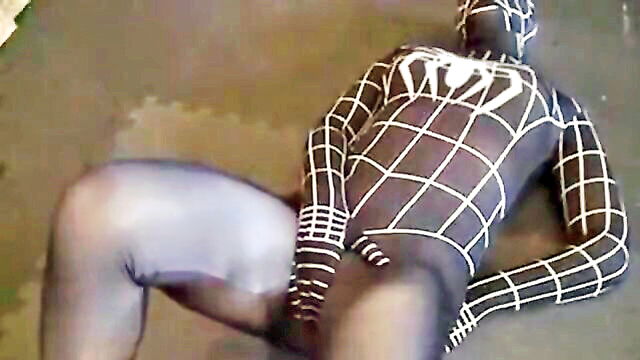 girls masturbating, solo female masturbation, masturbate - spidergirl cosplay masturbation