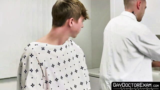 hardcore, anal sex, gaydoctorexam - doctor trent injects semen into twink’s ass