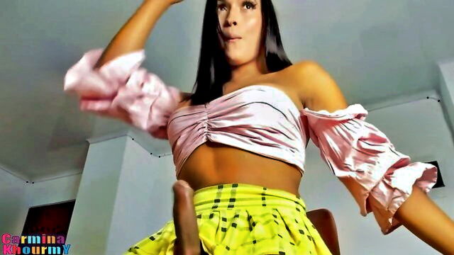 latina, big cock, big tits - Carmina sticky orgasm