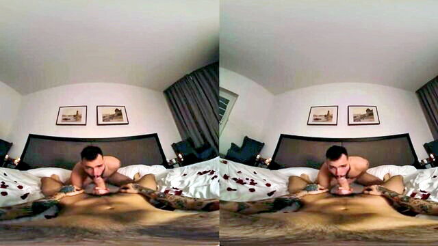 sex on bed, virtualrealgay, bedroom sex - hot wedding night sex