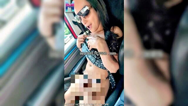 public, transsexuals, big cock - trans hitchhiker blowjob scene