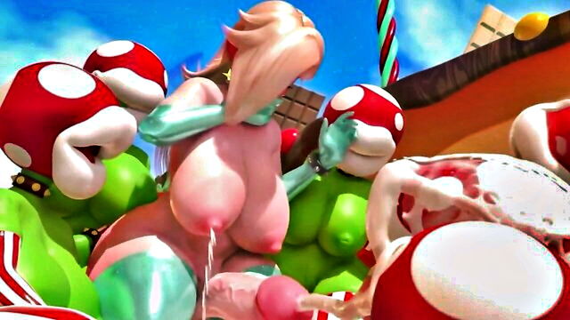 big cock, big tits, cartoon - super mario princess xxx