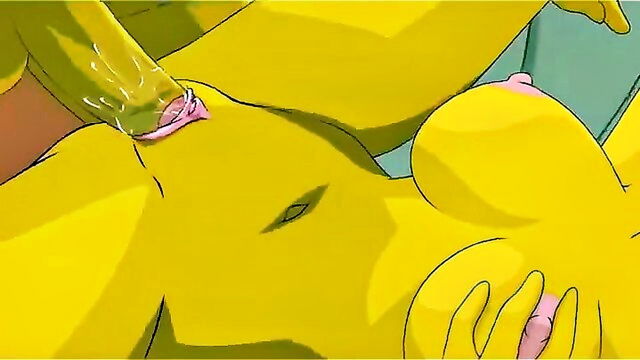 cartoon, cumshot, sloppy blowjob - homer simpson hardcore sex