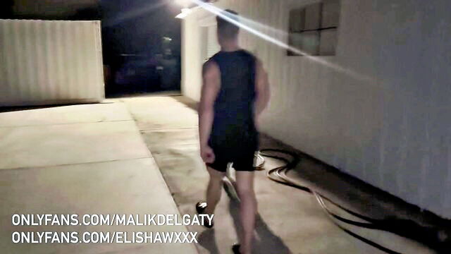 Eli Shaw, Malik Delgaty - public parking fuck session