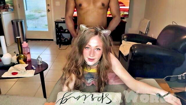 redhead, interracial, anal - bunny gets her asshole gapped