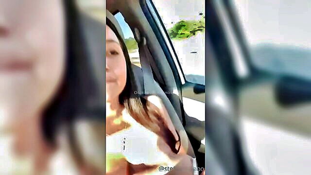 public, big tits, latina - steffy moreno and aruba renting a jeep for a wild ride in public