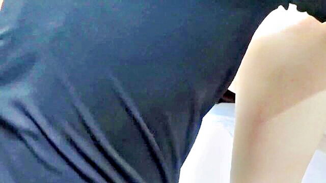 ebony, cumshot, lesbian - lesbian threesome with cumshot and licking action