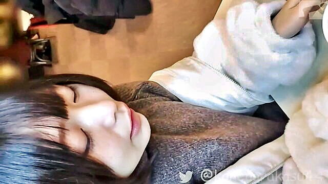 cumshot, japanese, amateur - amateur sensual cowgirl sex with a curvy japanese babe